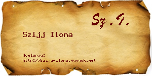 Szijj Ilona névjegykártya